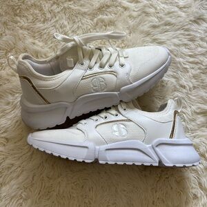 Sports Illustrated White and Gold Sneakers